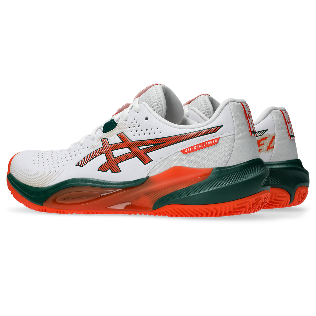 Asics Men's Gel Challenger 15 Padel Shoes White Energy Orange