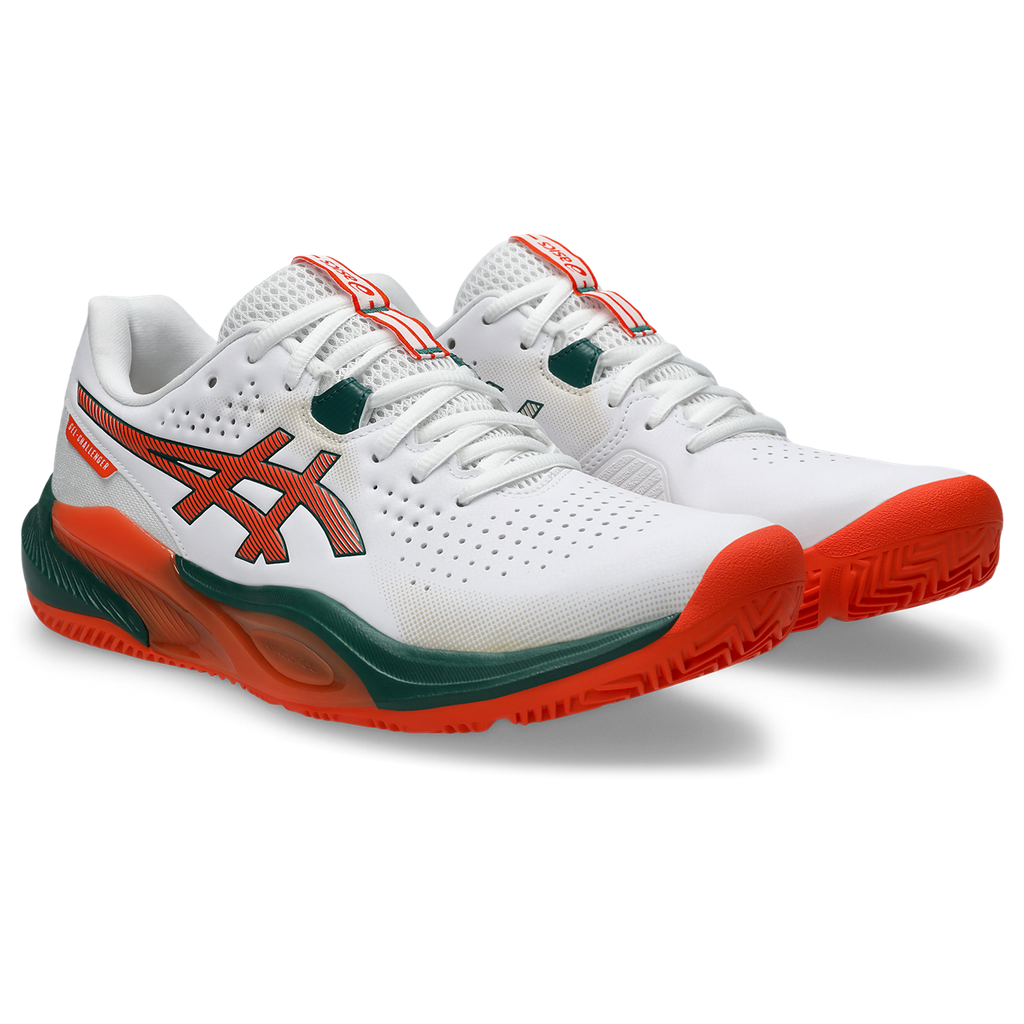 Asics Men's Gel Challenger 15 Padel Shoes White Energy Orange