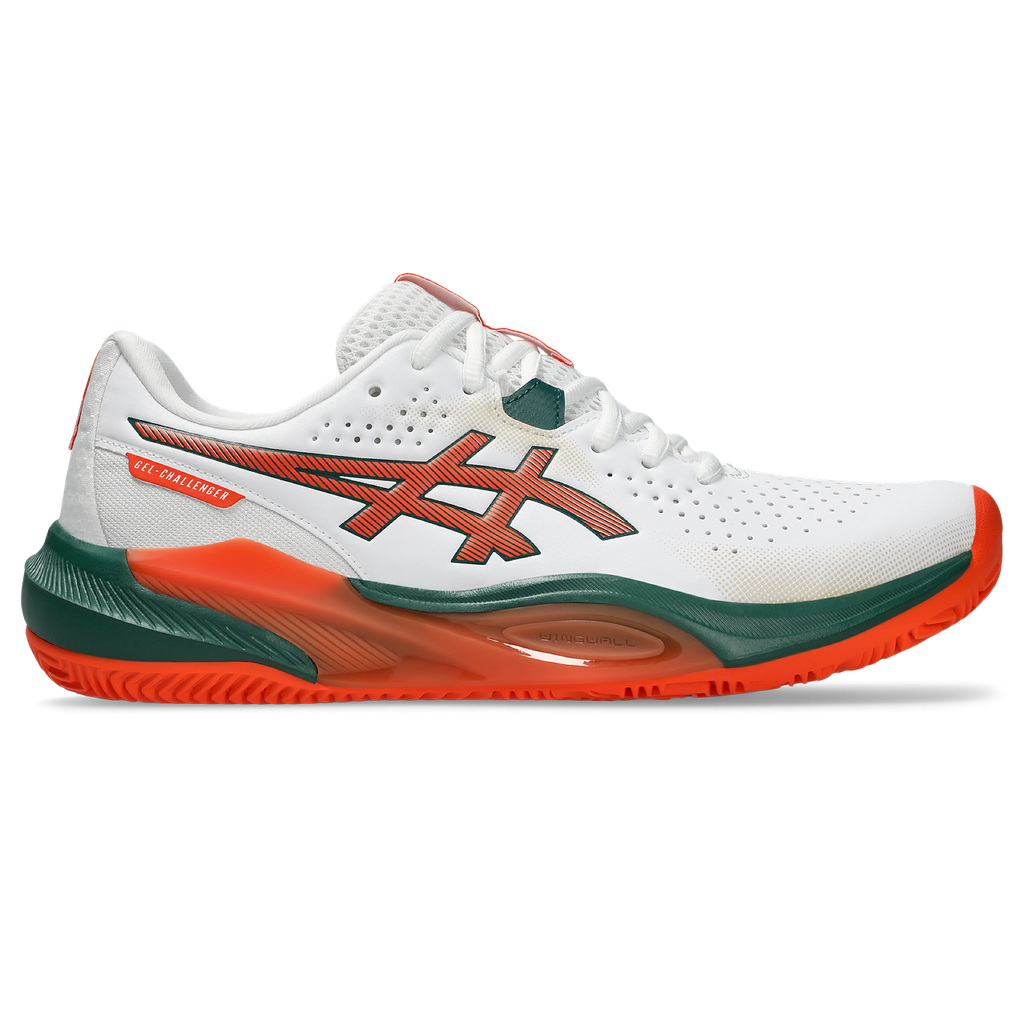 Asics Men's Gel Challenger 15 Padel Shoes White Energy Orange