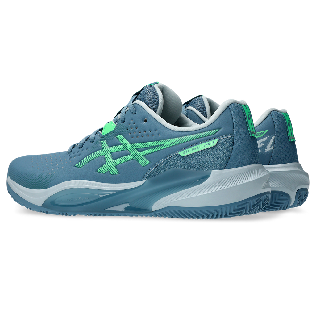 Asics Men's Gel Challenger 15 Padel Shoes Saba Blue Vital Green