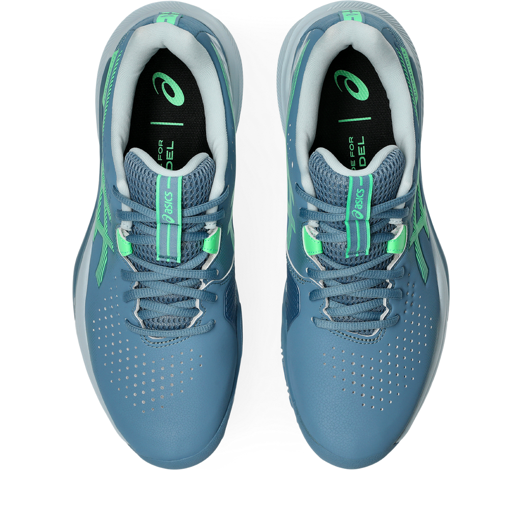 Asics Men's Gel Challenger 15 Padel Shoes Saba Blue Vital Green