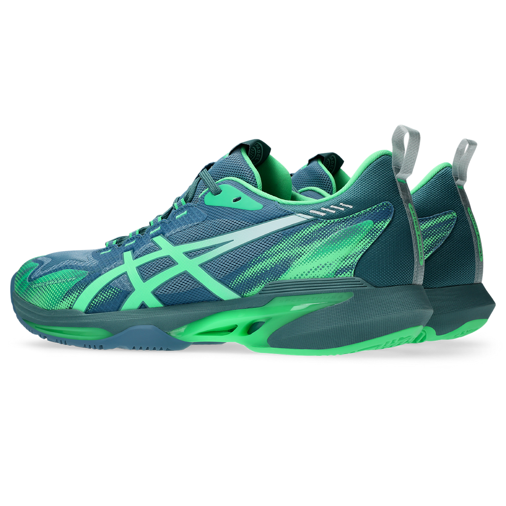 Asics Men's Sonicsmash FF Padel Shoes Saba Blue Vital Green