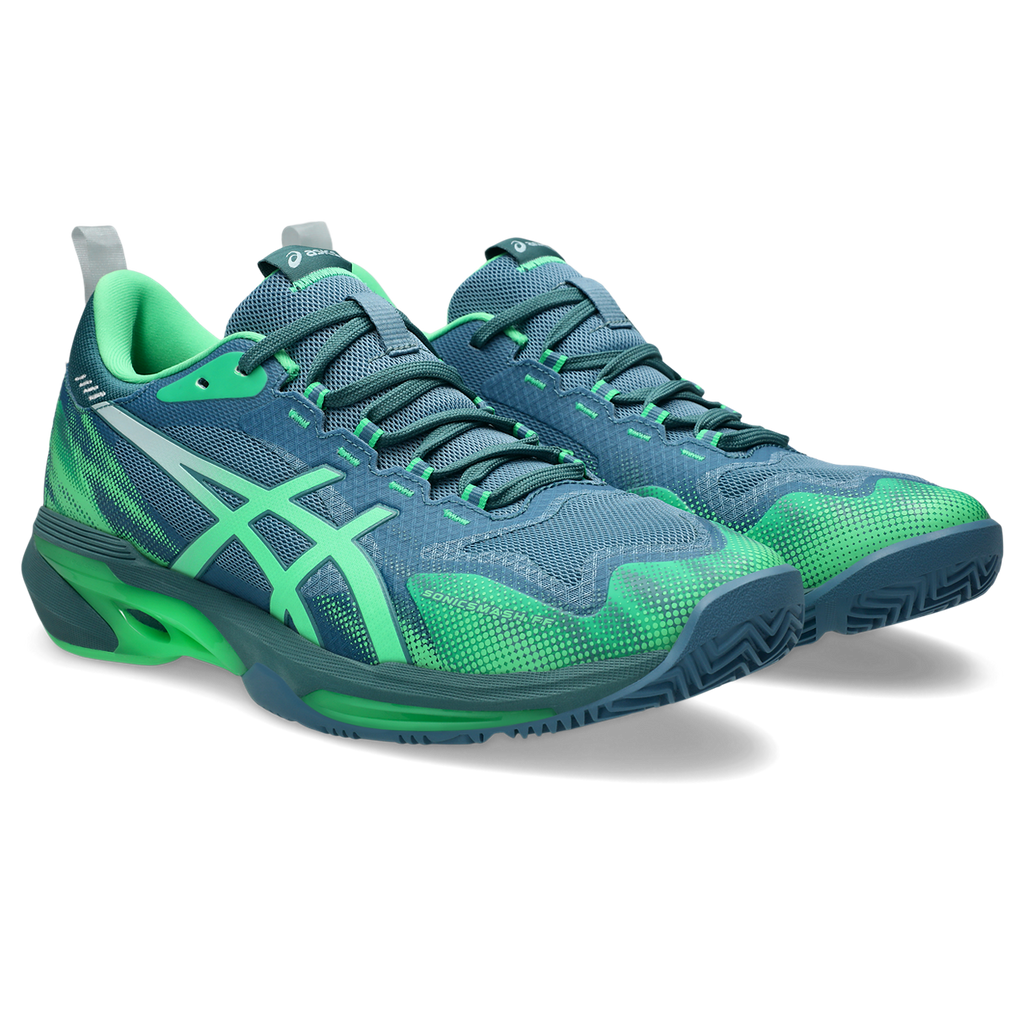 Asics Men's Sonicsmash FF Padel Shoes Saba Blue Vital Green