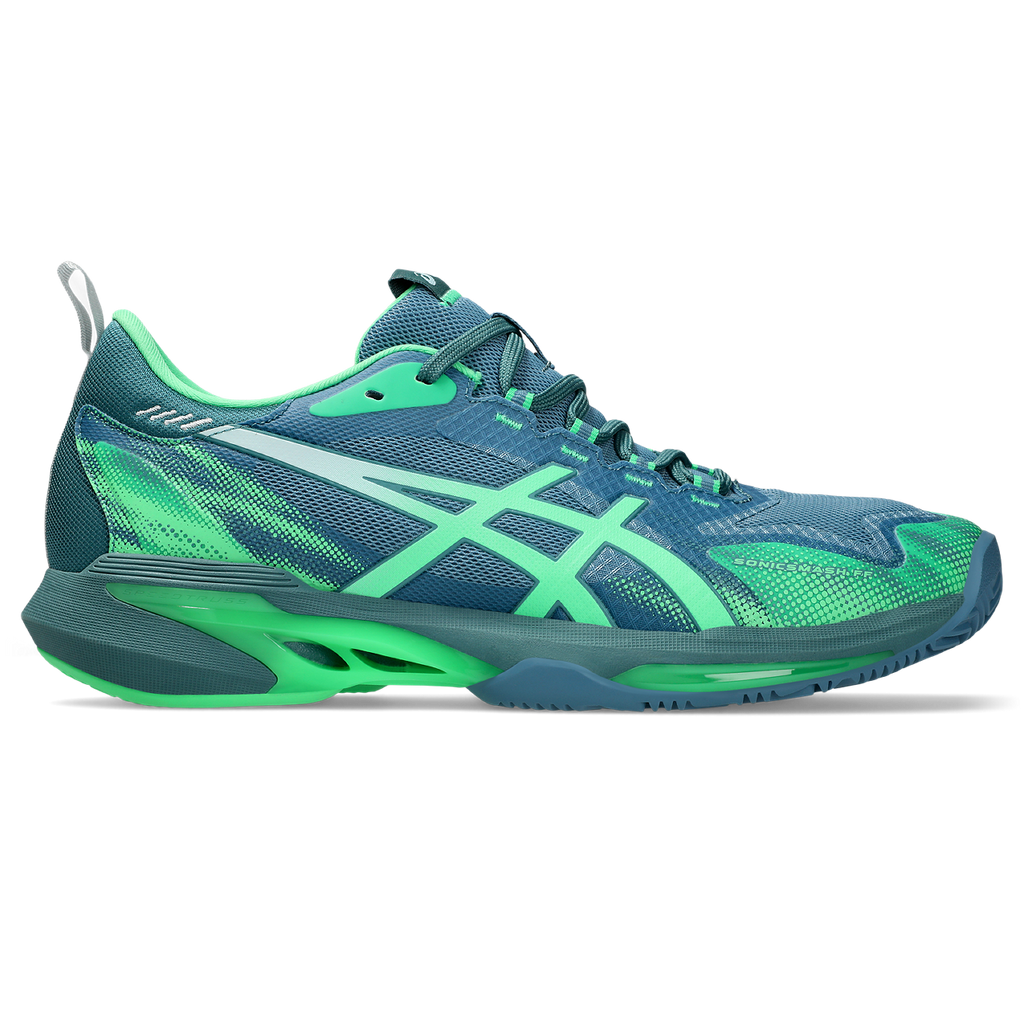 Asics Men's Sonicsmash FF Padel Shoes Saba Blue Vital Green