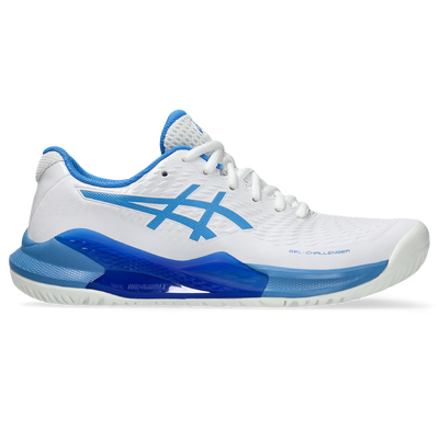 Asics Women's Gel Challenger 14 Tennis Shoes SS25 White Blue Coast