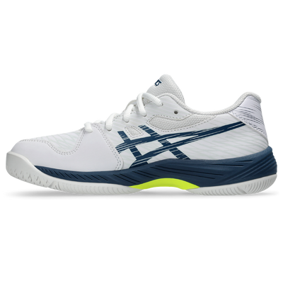 Asics Junior Gel Game 9 Tennis Shoes White Mako Blue