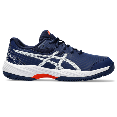 Asics Junior Gel Game 9 Tennis Shoes Blue Expanse White