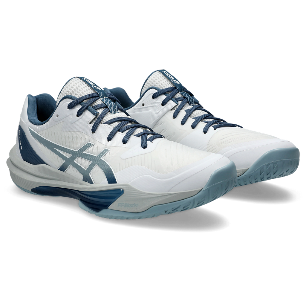 Asics Men's Sky Elite FF 3 Indoor Court Shoes White Dolphin Grey