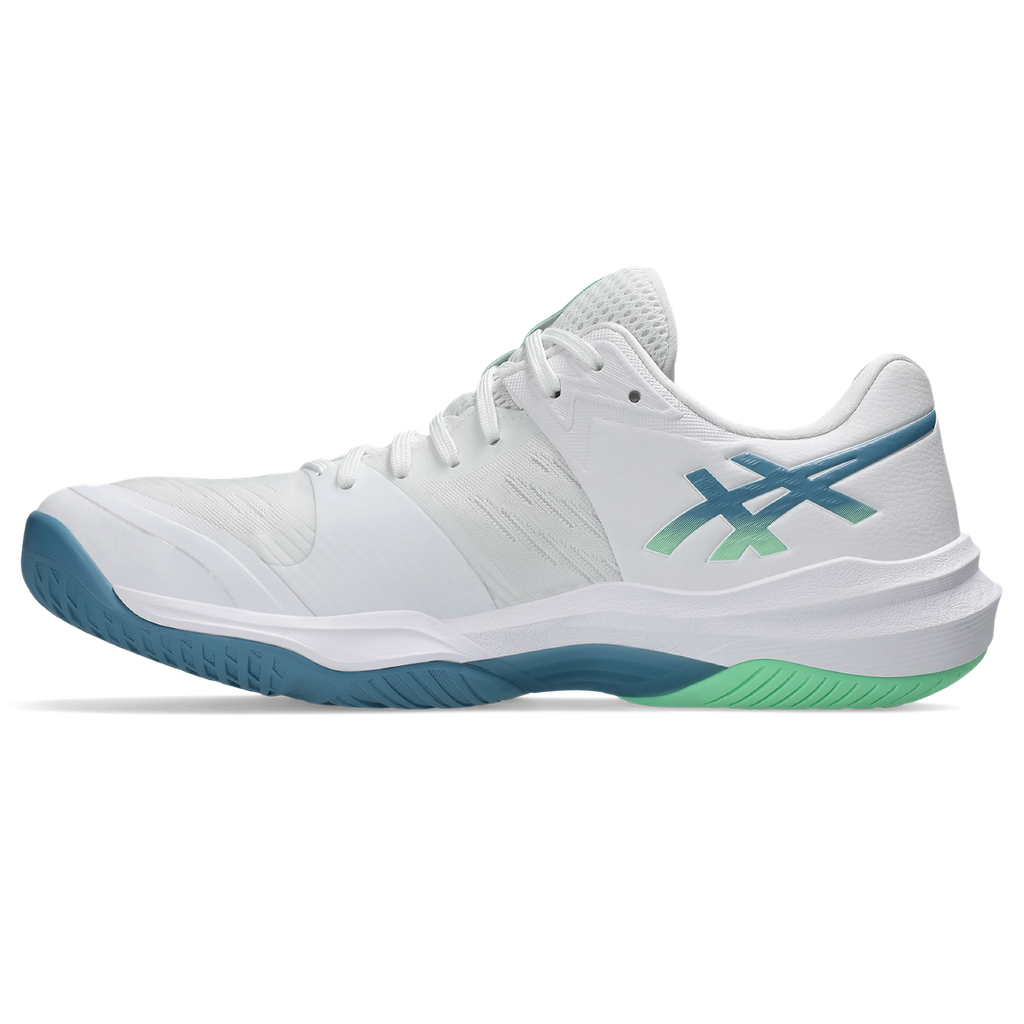 Asics Men's Sky Elite FF 3 Indoor Court Shoes White Saba Blue