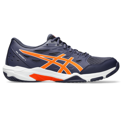 Asics Men's Gel Rocket 11 Indoor Court Shoes Indigo Fog Nova Orange SS25