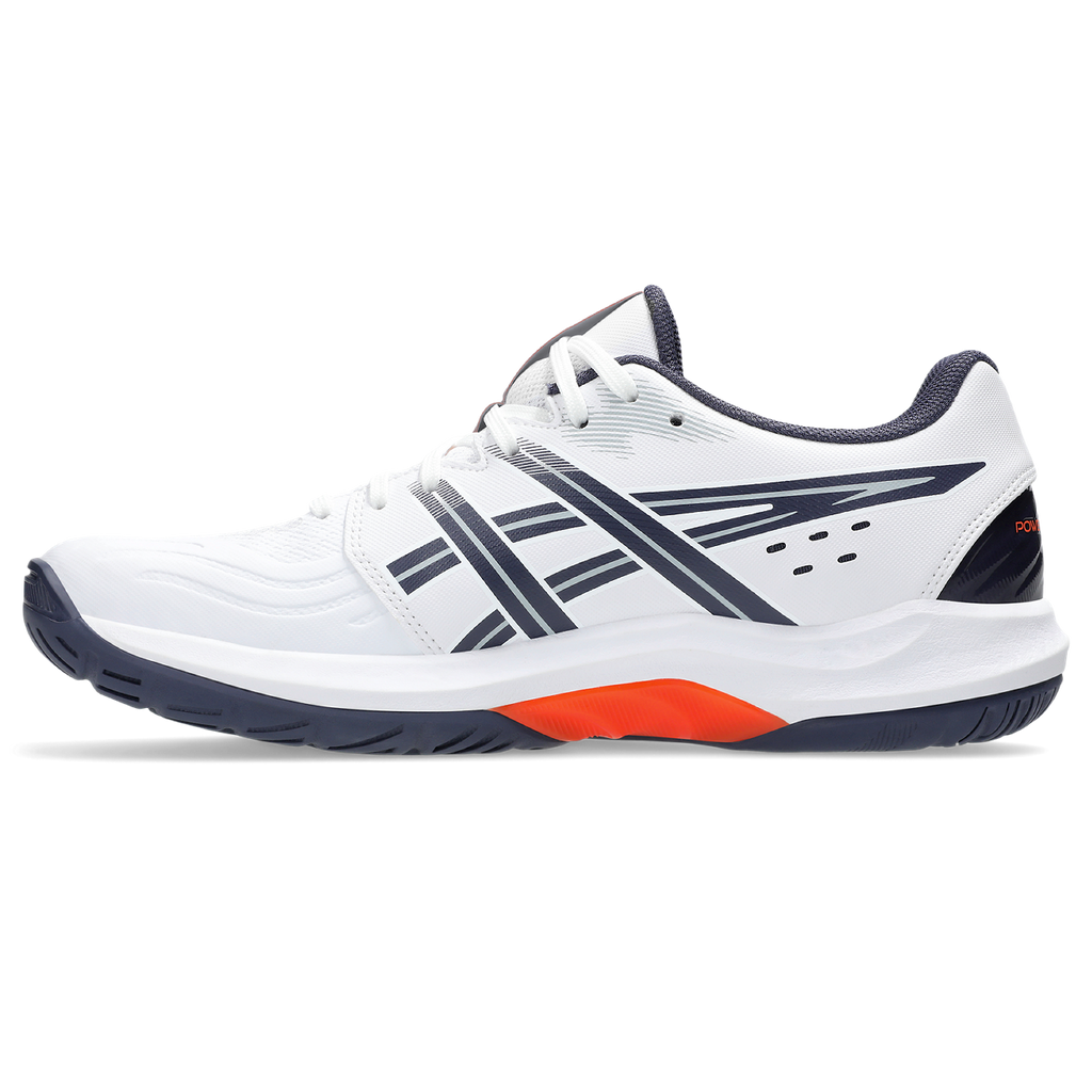 Asics Men's Powerbreak FF Indoor Court Shoes White Nova Orange