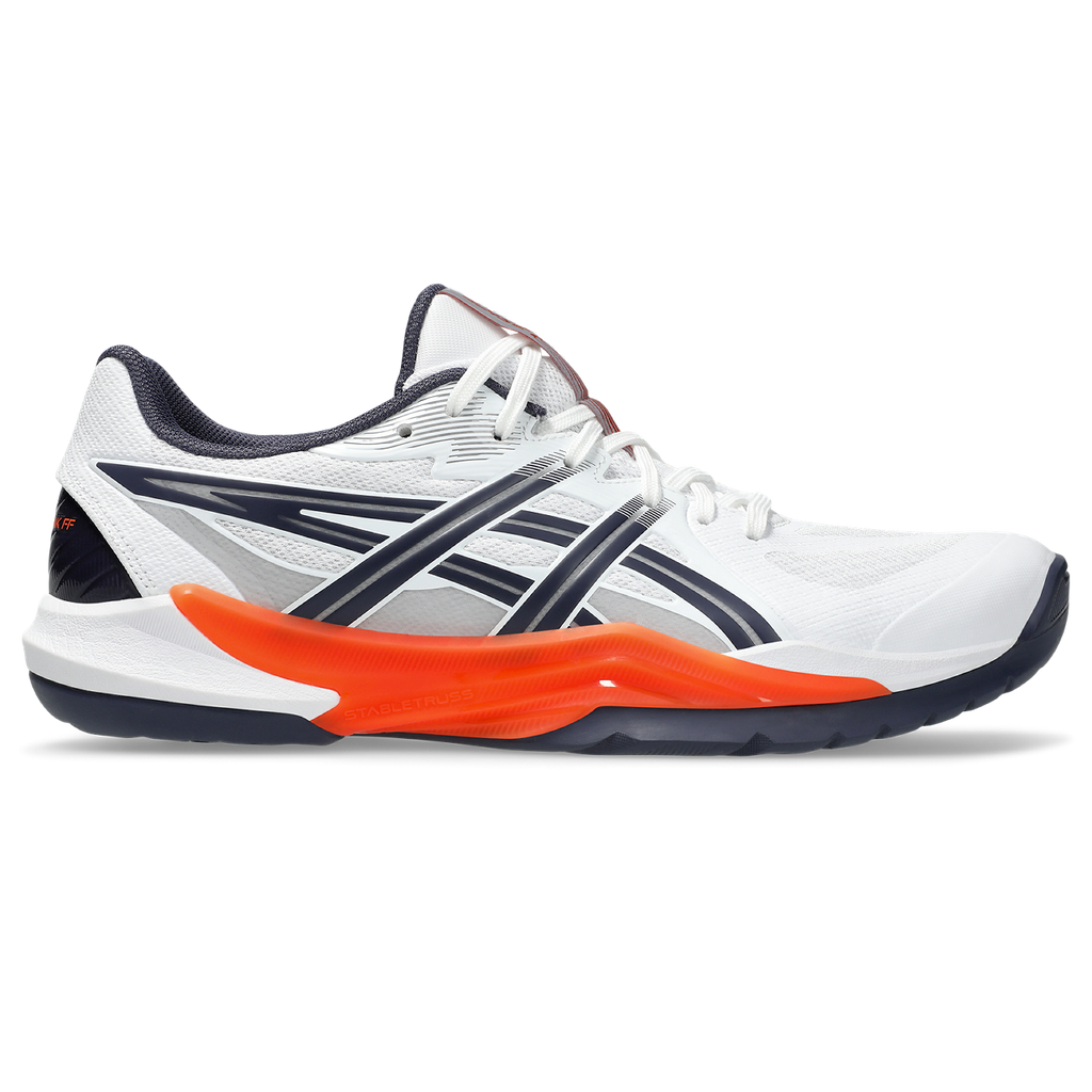 Asics Men's Powerbreak FF Indoor Court Shoes White Nova Orange