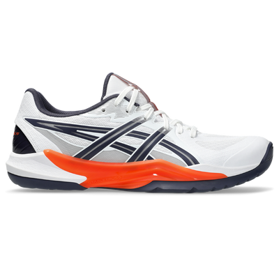 Asics Men's Powerbreak FF Indoor Court Shoes White Nova Orange SS25