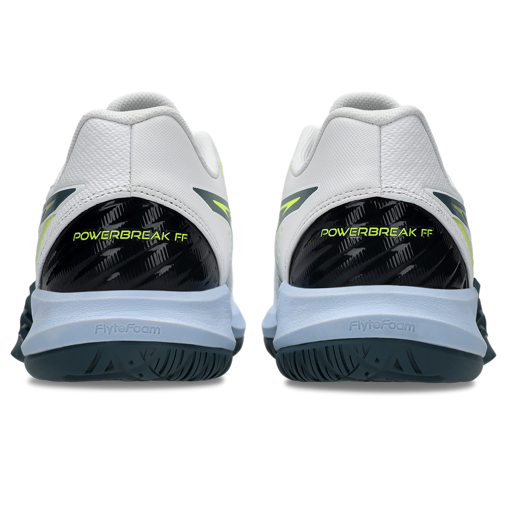Asics Men's Powerbreak FF Indoor Court Shoes White Raw Indigo