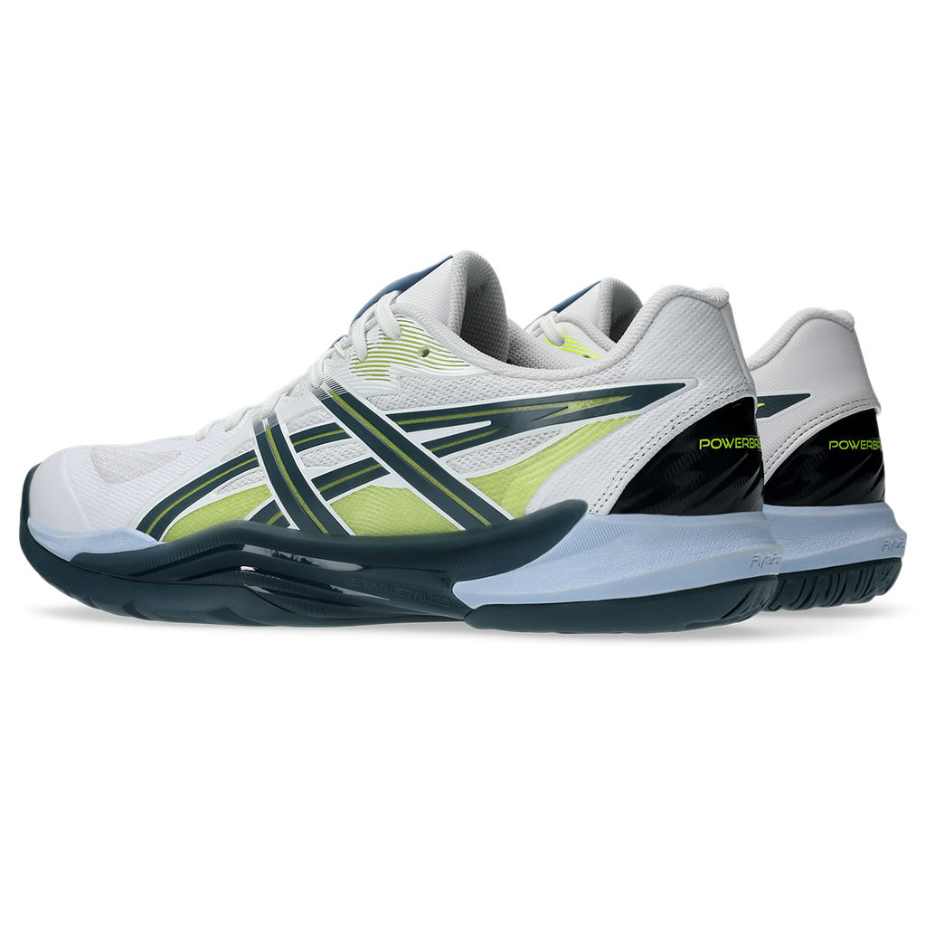 Asics Men's Powerbreak FF Indoor Court Shoes White Raw Indigo