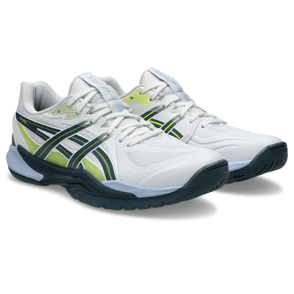 Asics Men's Powerbreak FF Indoor Court Shoes White Raw Indigo