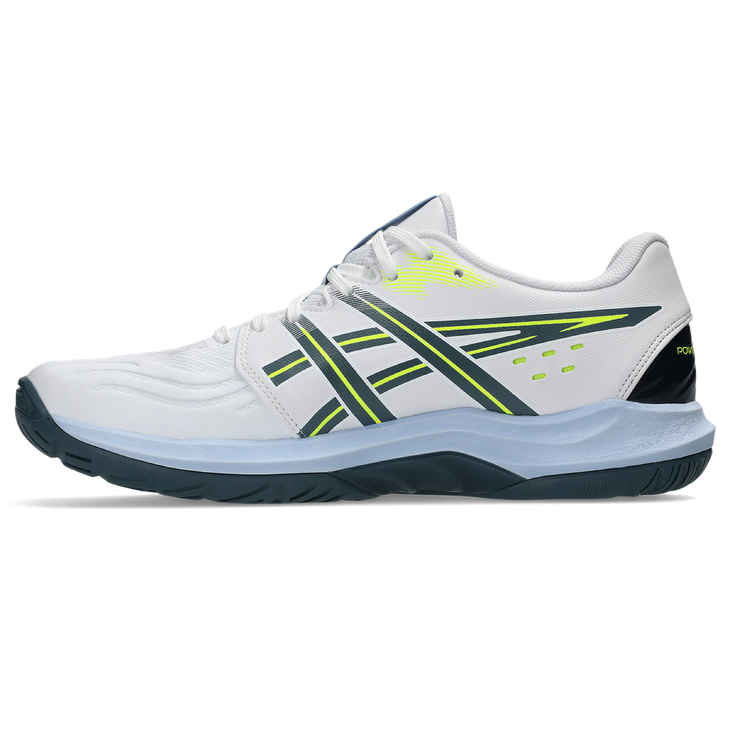 Asics Men's Powerbreak FF Indoor Court Shoes White Raw Indigo