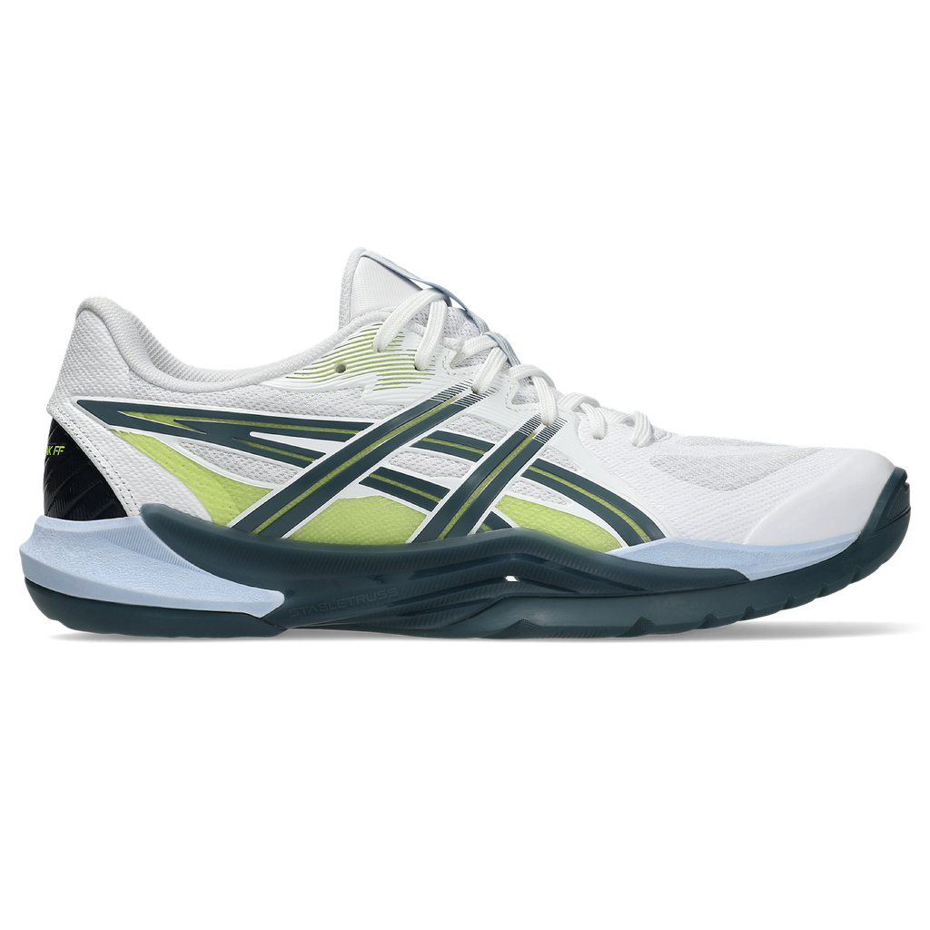 Asics Men's Powerbreak FF Indoor Court Shoes White Raw Indigo