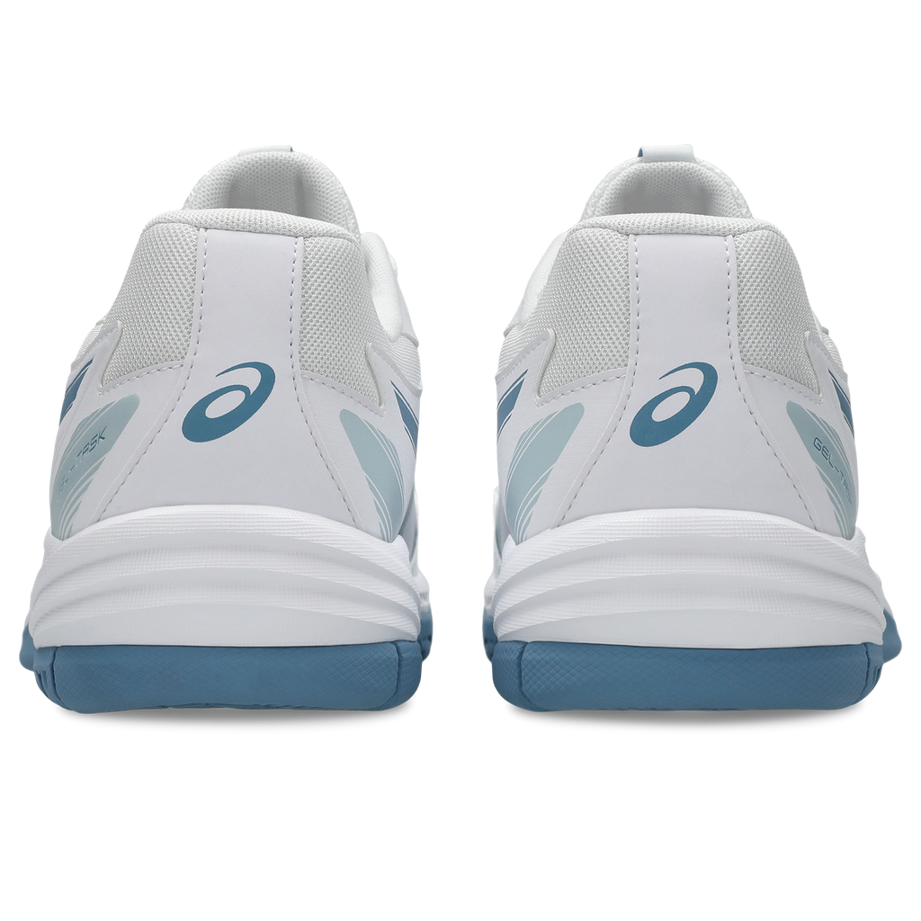 Asics Men's Gel Task 4 Indoor Court Shoes White Saba Blue