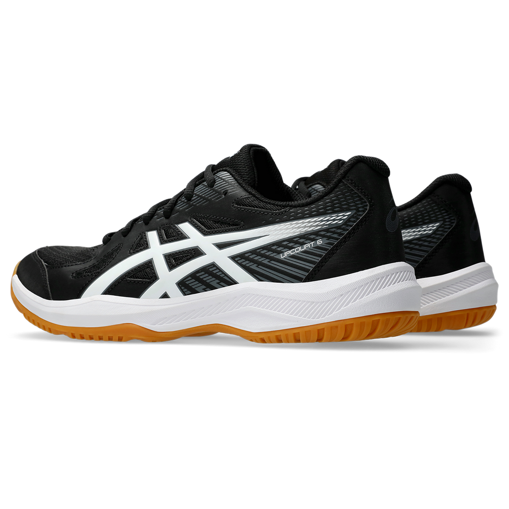 Asics Men's Upcourt 6 Indoor Court Shoes Black White SS25