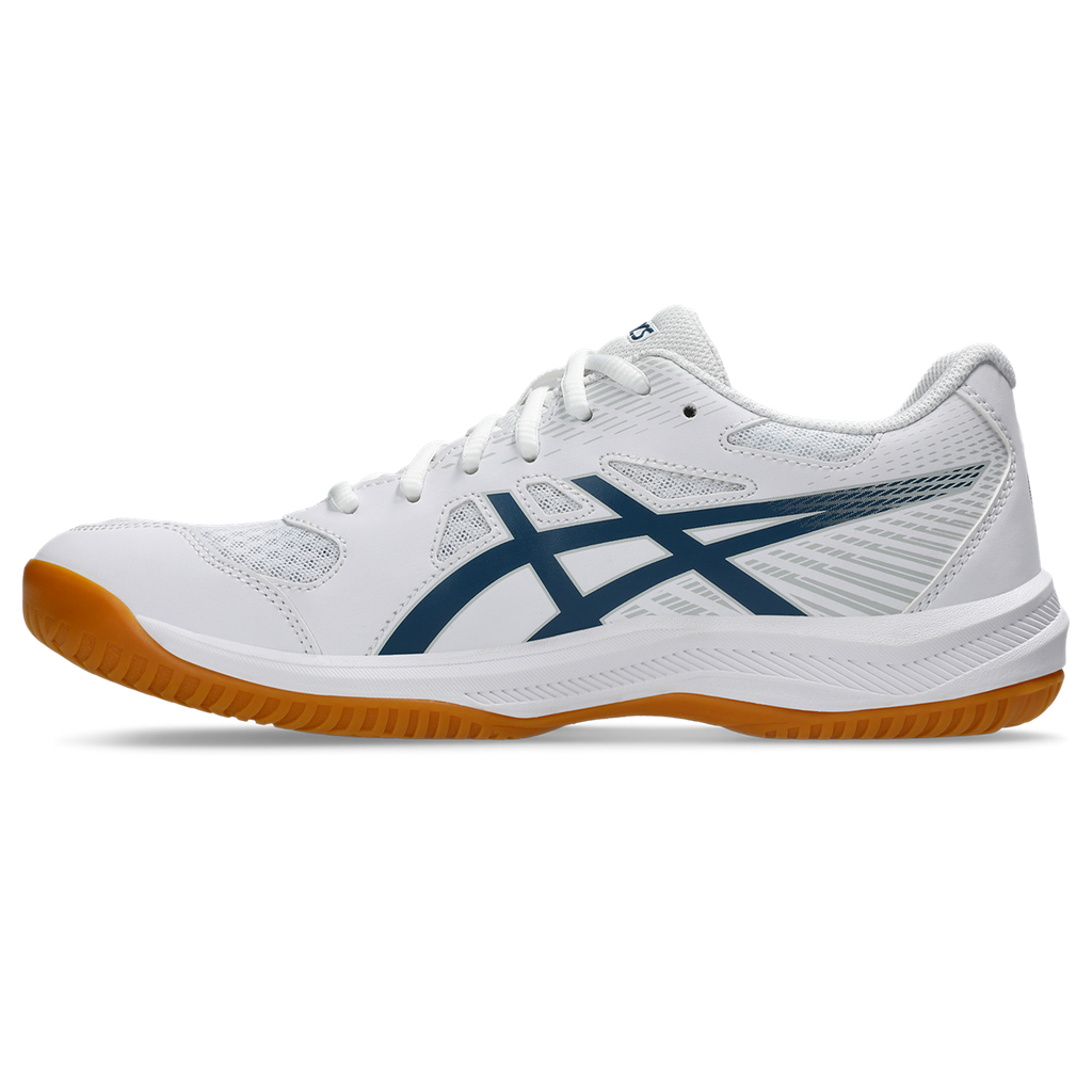 Asics Men's Upcourt 6 Indoor Court Shoes White Vintage Indigo