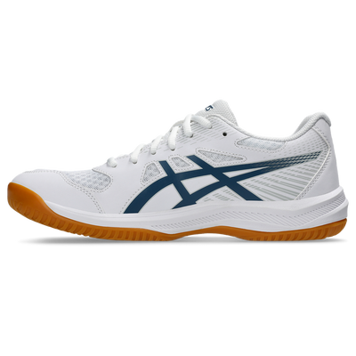 Asics Men's Upcourt 6 Indoor Court Shoes White Vintage Indigo