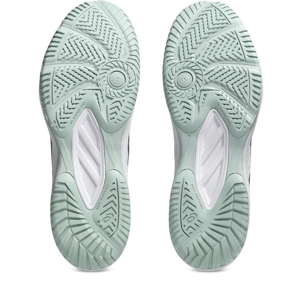 Asics Men's Upcourt 6 Indoor Court Shoes White Tranquil Teal AW25