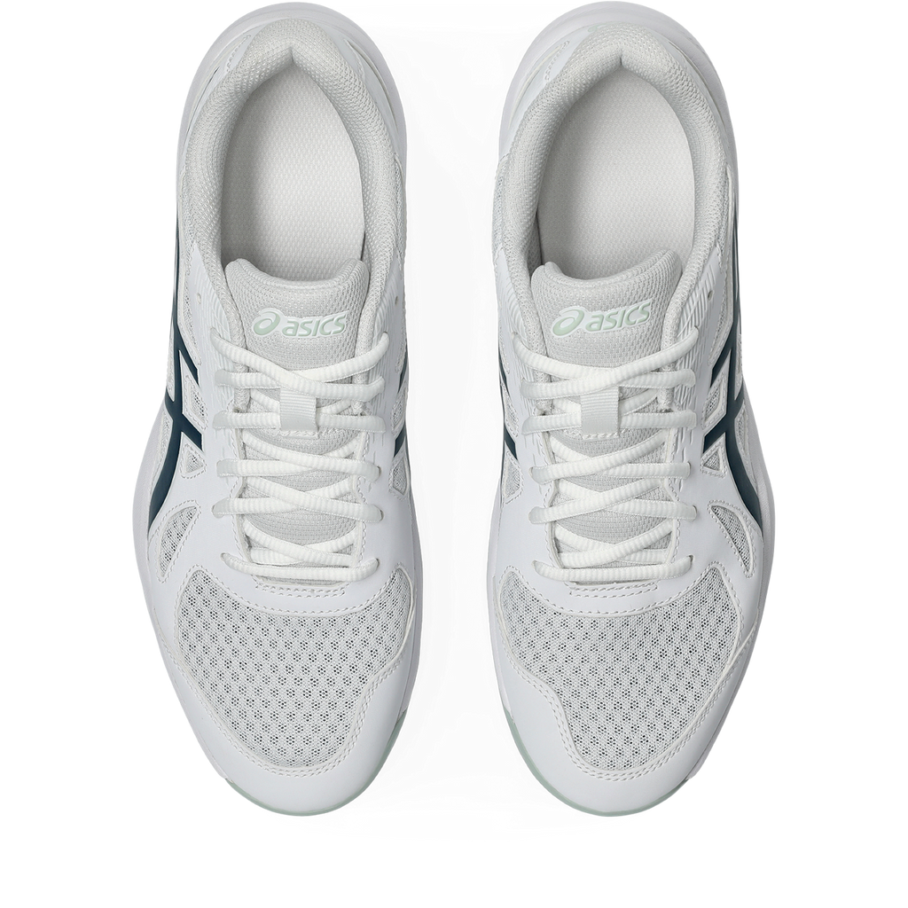 Asics Men's Upcourt 6 Indoor Court Shoes White Tranquil Teal AW25