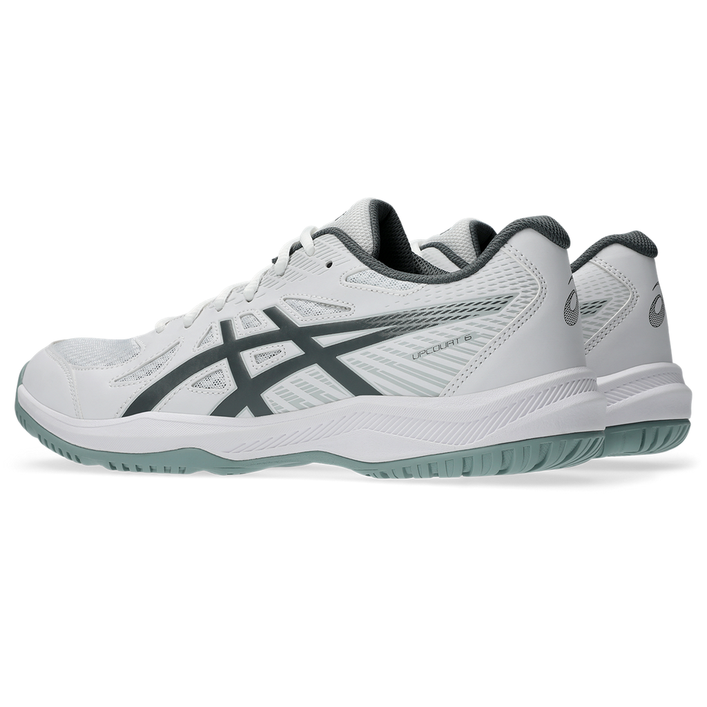 Asics Men's Upcourt 6 Indoor Court Shoes White Steel Grey
