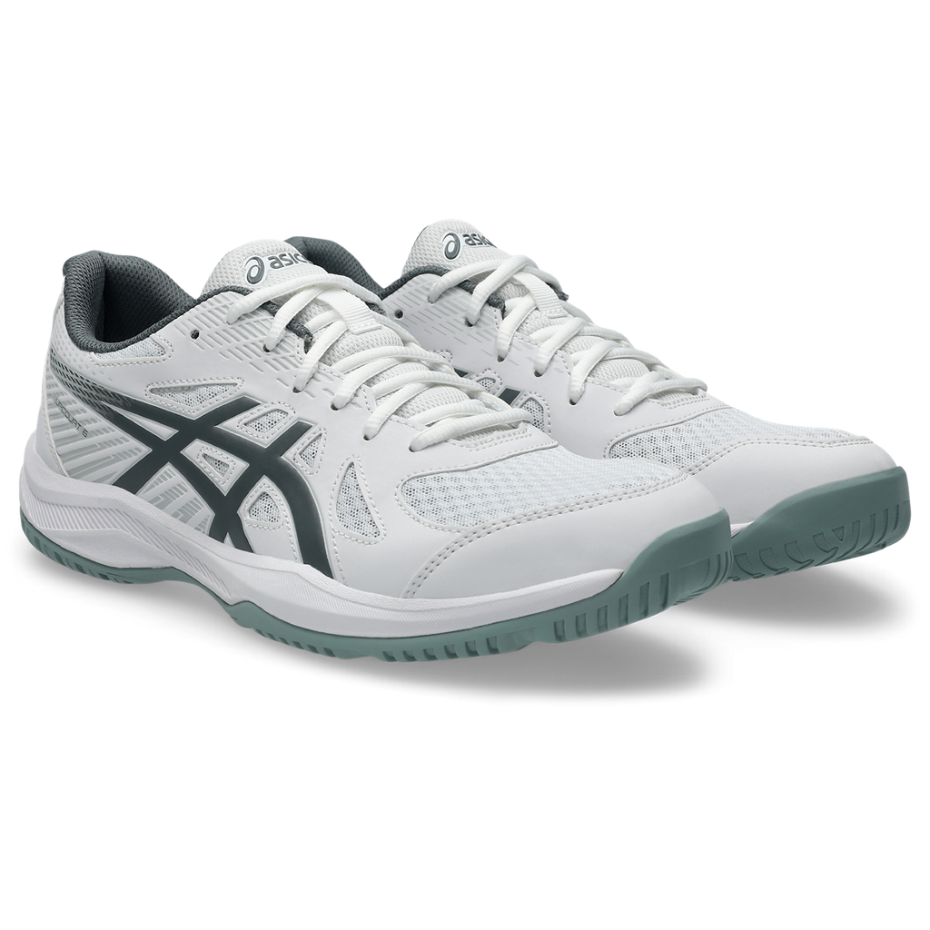 Asics Men's Upcourt 6 Indoor Court Shoes White Steel Grey