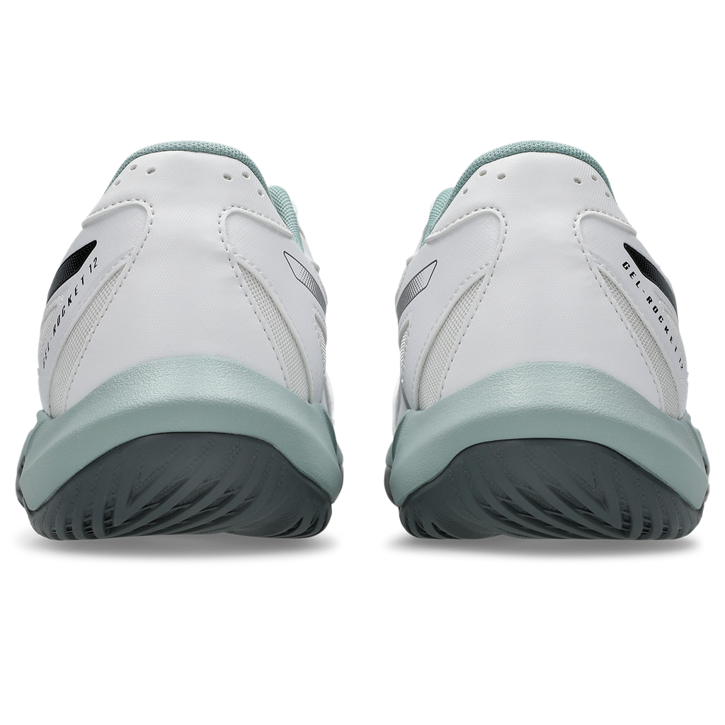 Asics Men's Gel Rocket 12 Indoor Court Shoes White Steel Grey