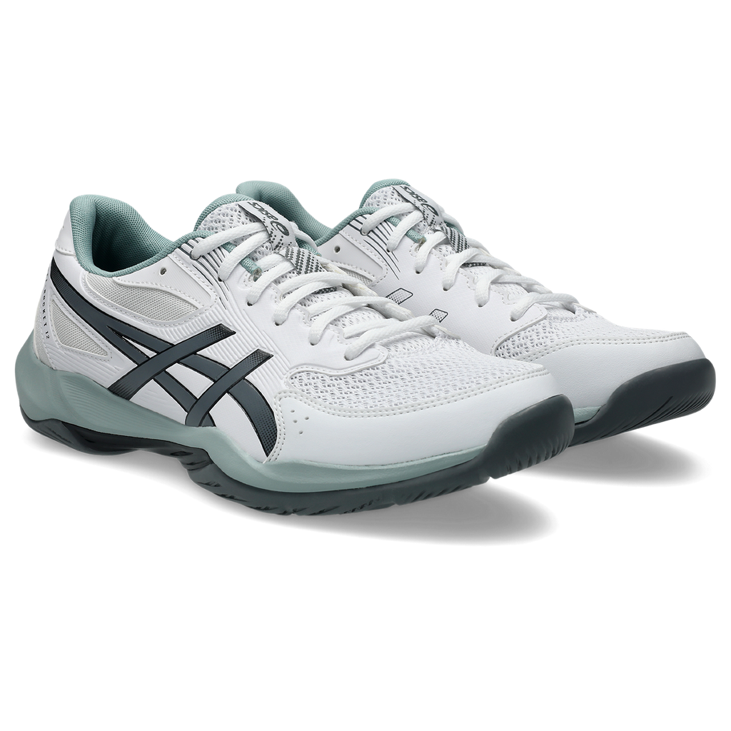 Asics Men's Gel Rocket 12 Indoor Court Shoes White Steel Grey