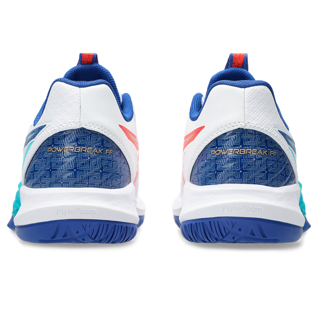 Asics Men's Powerbreak FF Indoor Court Shoes AW25 White Asics Blue
