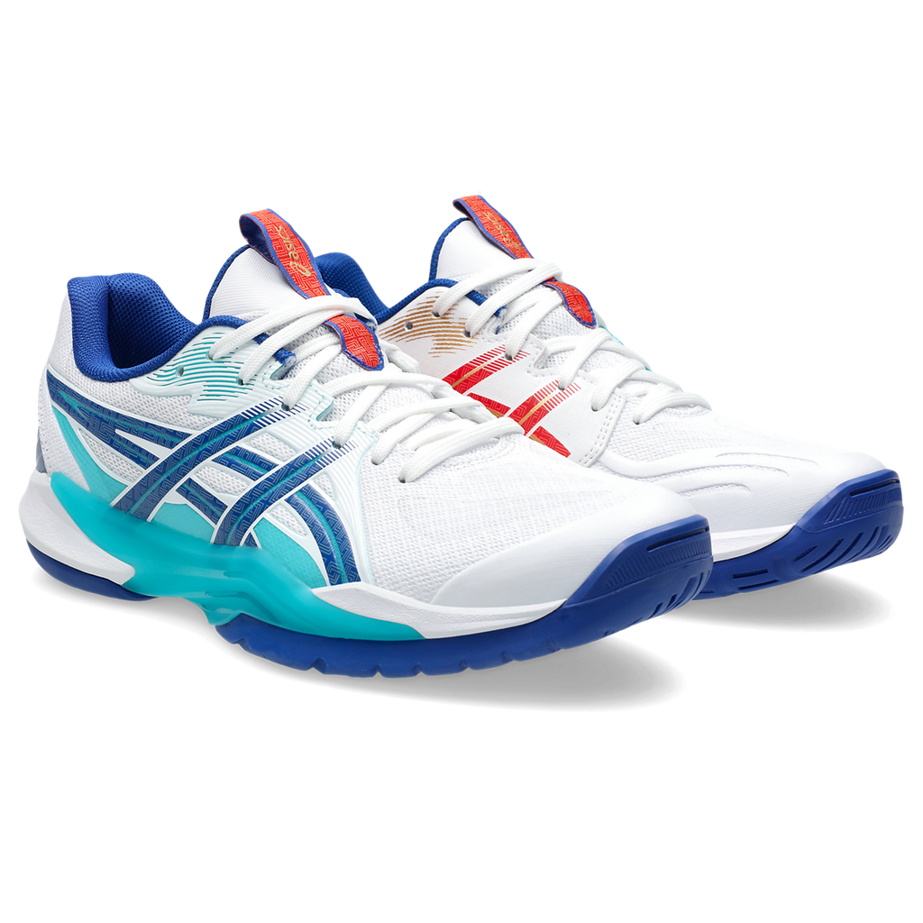 Asics Men's Powerbreak FF Indoor Court Shoes AW25 White Asics Blue