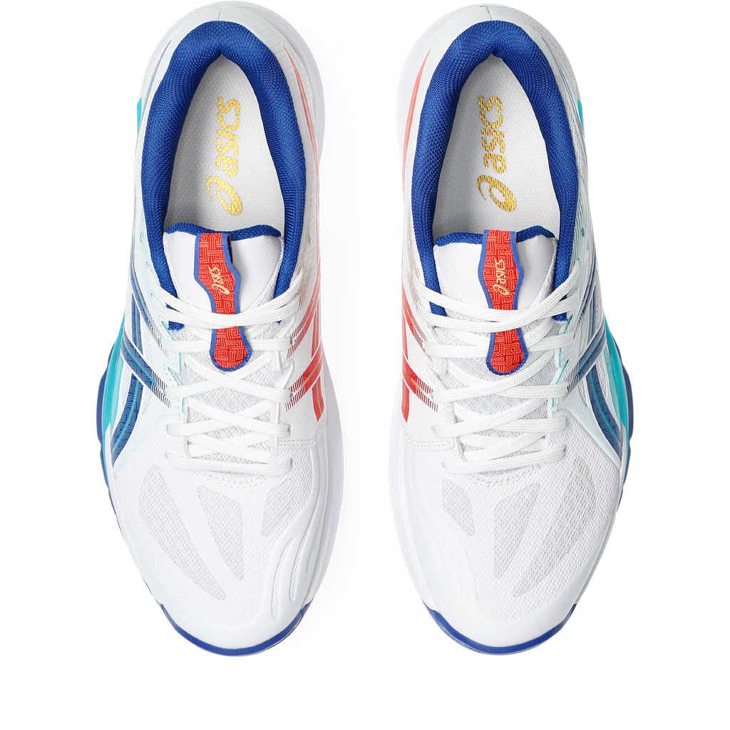 Asics Men's Powerbreak FF Indoor Court Shoes AW25 White Asics Blue