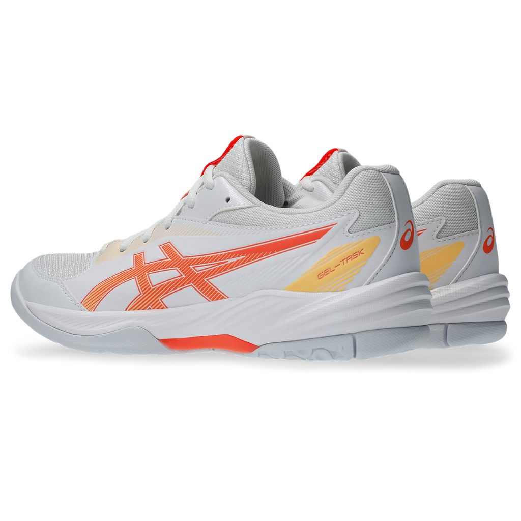 Asics Women's Gel Task 4 Indoor Court Shoes AW25 White Vivid Coral