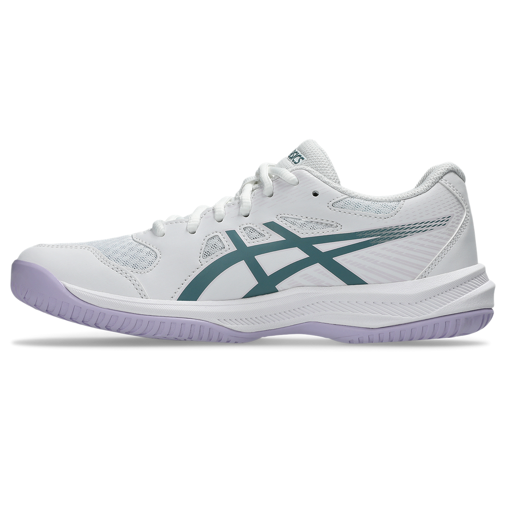Asics Women's Upcourt 6 Indoor Court Shoes White Foggy Teal