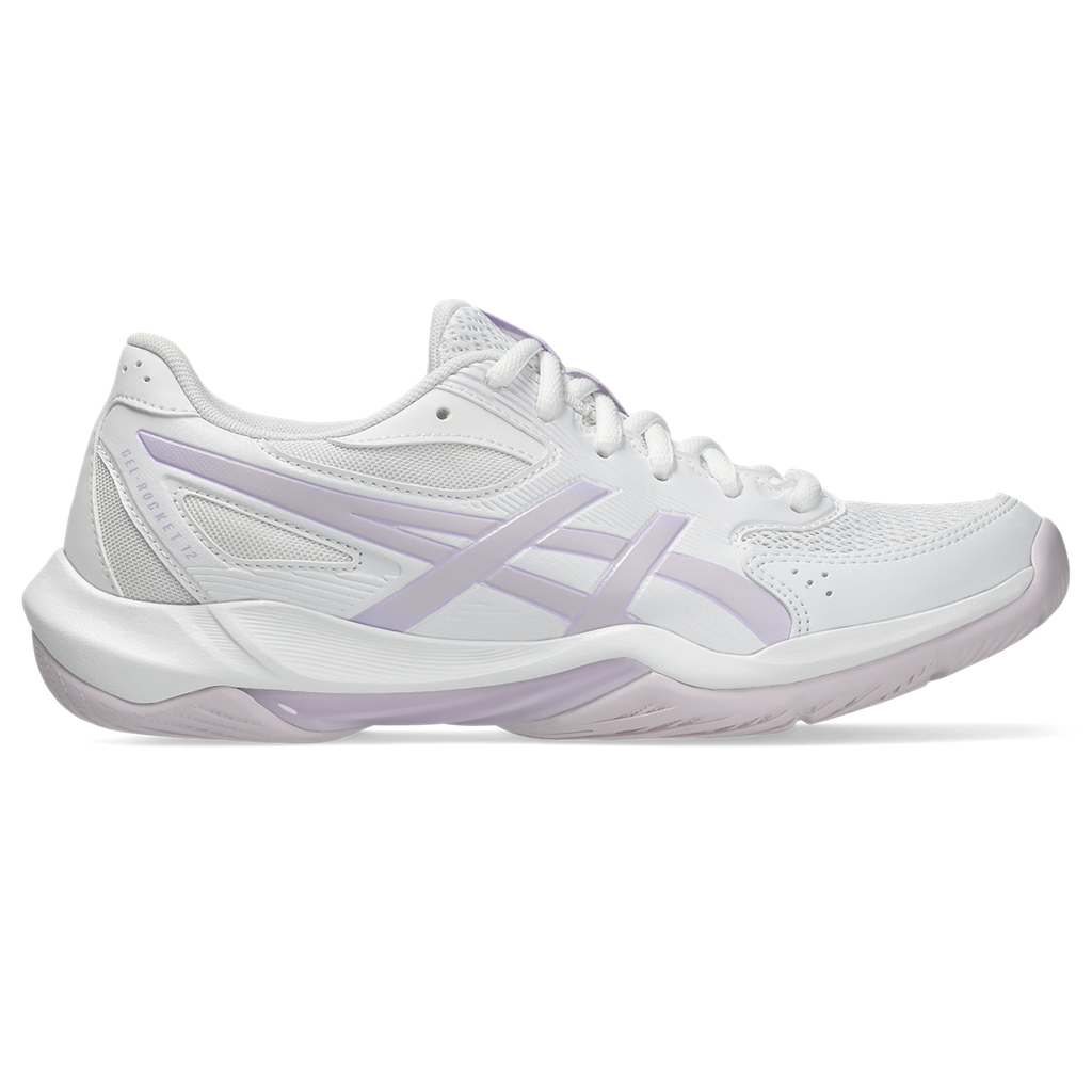 Asics Women's Gel Rocket 12 Indoor Court Shoes White Dahlia