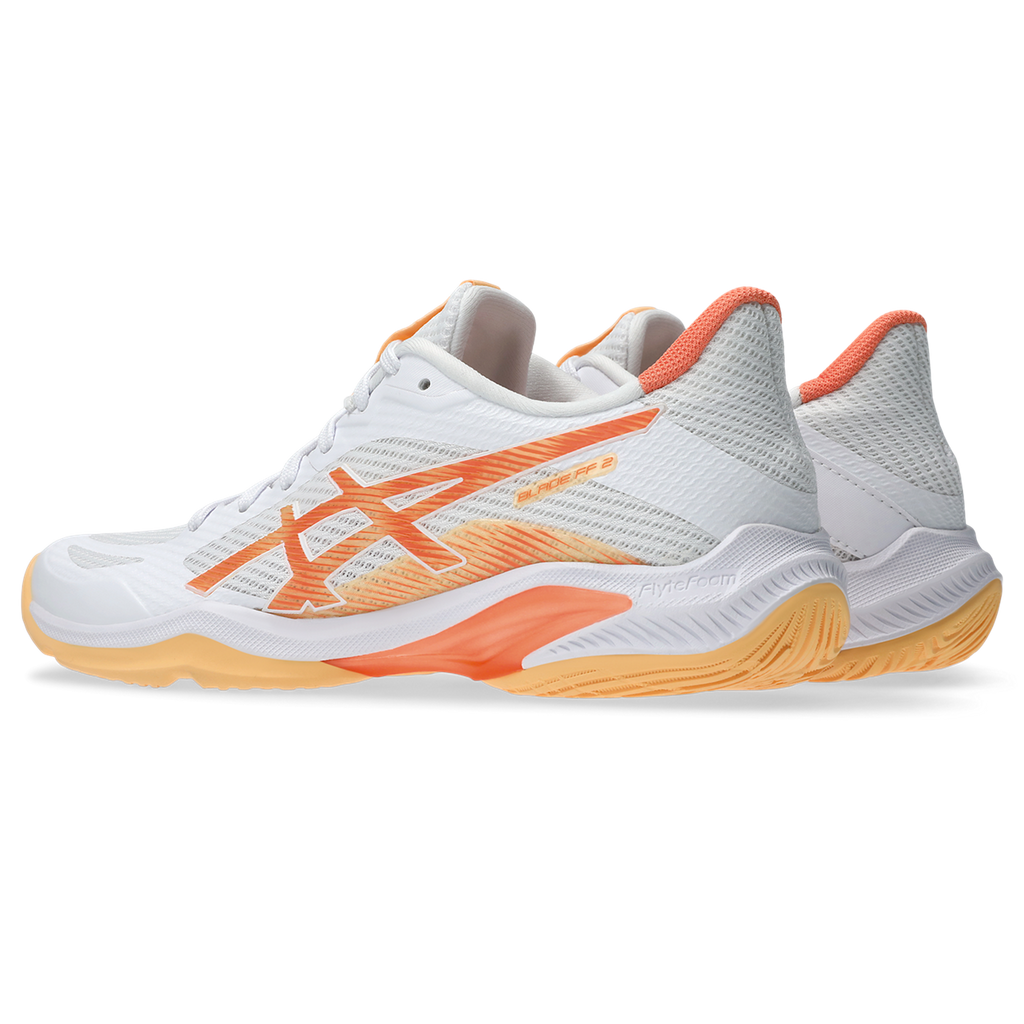 Asics Women's Blade FF 2 Indoor Court Shoes AW25 White Vivid Coral