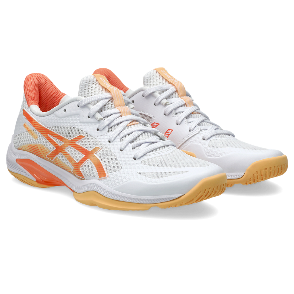 Asics Women's Blade FF 2 Indoor Court Shoes AW25 White Vivid Coral