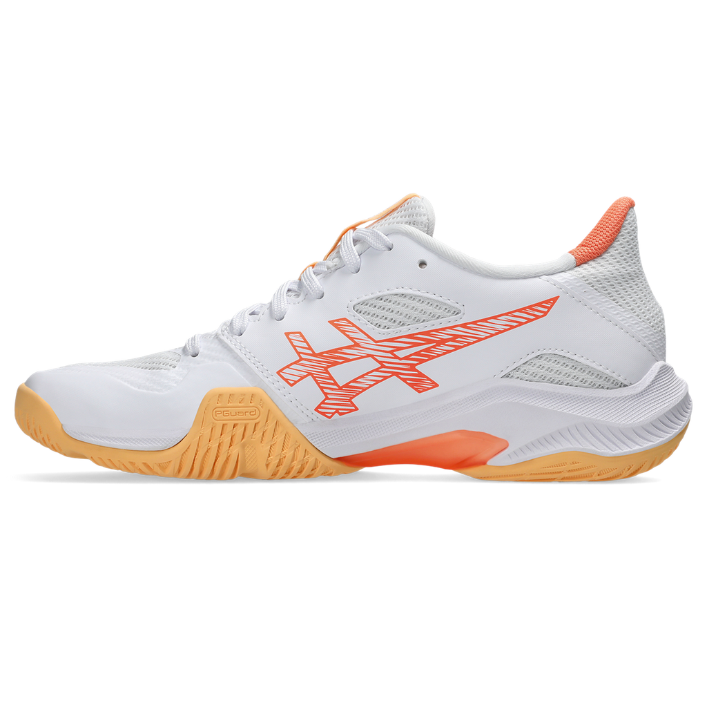 Asics Women's Blade FF 2 Indoor Court Shoes AW25 White Vivid Coral