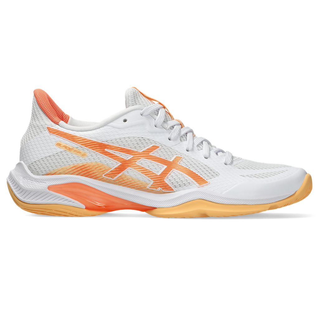 Asics Women's Blade FF 2 Indoor Court Shoes AW25 White Vivid Coral