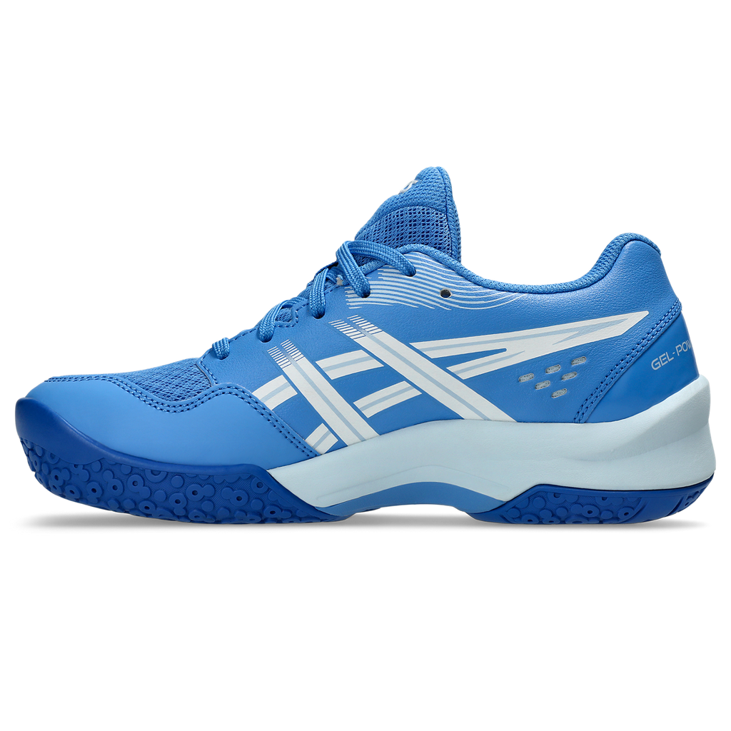 Asics Junior Gel Powerbreak GS Indoor Court Shoes Blue Coast White