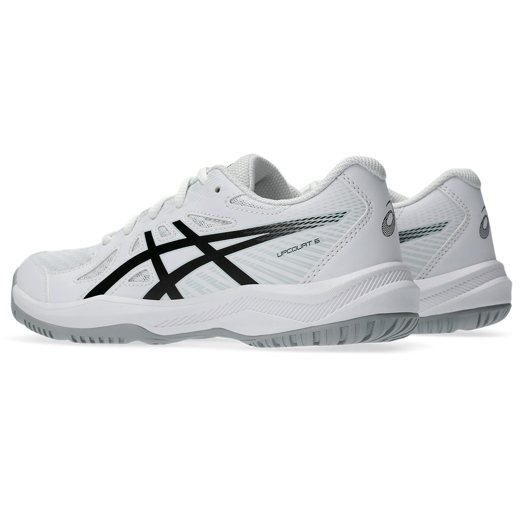 Asics Junior Upcourt 6 Indoor Court Shoes White Black