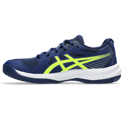 Asics Junior Upcourt 6 Indoor Court Shoes Blue Expanse Safety Yellow