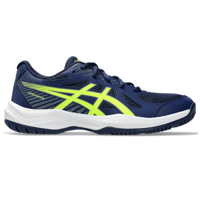 Asics Junior Upcourt 6 Indoor Court Shoes Blue Expanse Safety Yellow