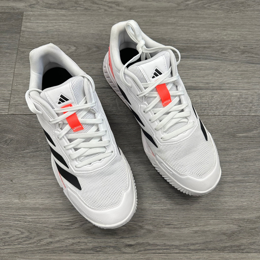 Adidas Men's Courtquick Padel Shoes White Solar Turbo OUTLET
