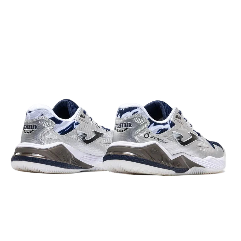 Joma Men's Spin 26 Padel Shoes Silver Navy
