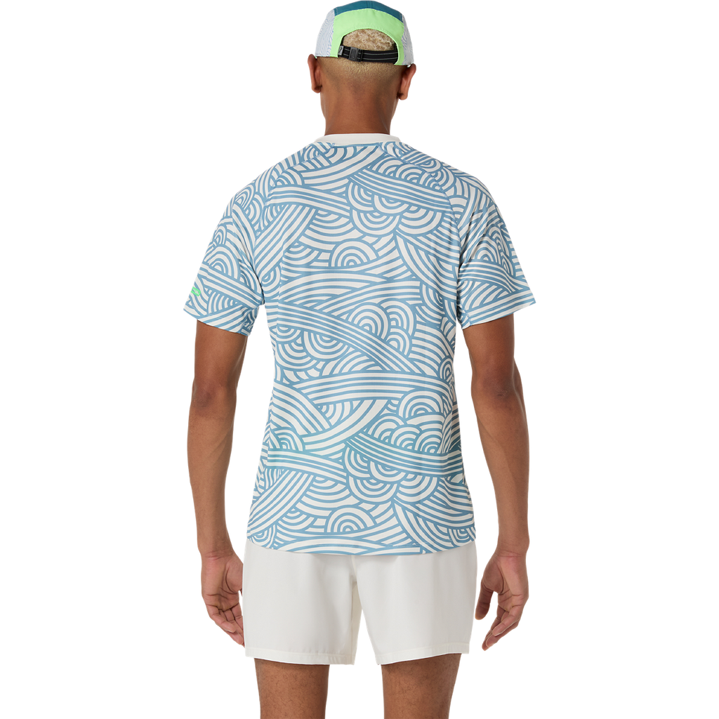 Asics Men's Padel Court All Over Print Top Cream