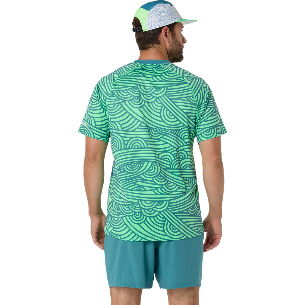 Asics Men's Padel Court All Over Print Top Misty Pine